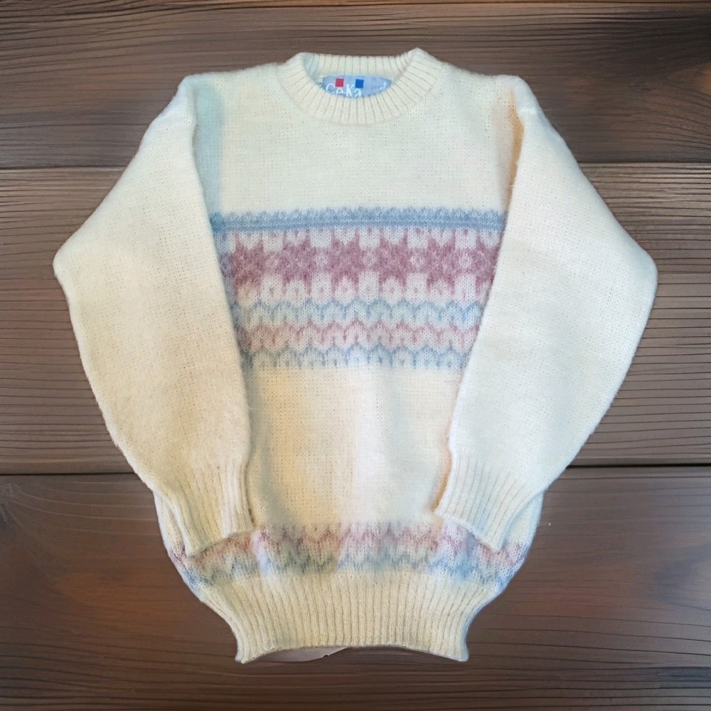 Vintage 80s/90s Icelandic By GE-KA Wool Sweater Pullover Medium Made in England - Picture 10 of 12